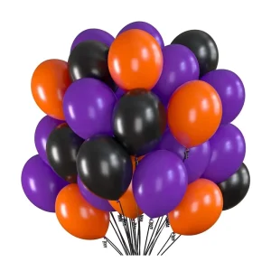 12 Inch Party Decoration Helium Black Orange Round Ballon Latex Happy Halloween Balloon