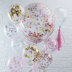 12 Inch Sequins Transparent Magic Static Sequin Confetti Balloon for Party Decoration