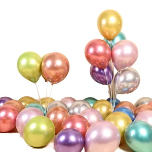 12 Inch Shiny Thick Latex Party Balloon Helium Red Silver Blue Green Purple Gold Chrome Metallic Balloon for Birthday