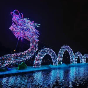 120M Chinese Festival Lantern Giant Metal Dragon LED Outdoor Waterproof Christmas Ornaments New Ramadan Decorative Activity