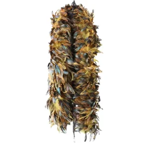 120g Natural Scarf Shawl Coque Chicken Rooster Feather Boa for Women Carnival Halloween Party Costume Dance Cosplay Accessory