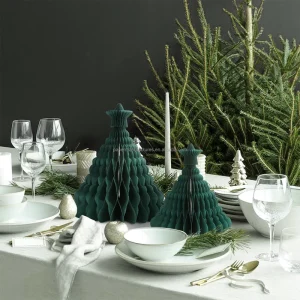 120gsm Paper Eco Friendly Honeycomb Paper Christmas Festival Ornaments with Magnets Xmas Home Decorations