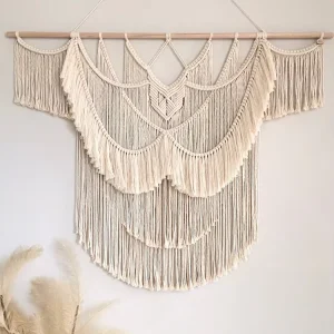 120×110 cm Large Bohemian Macrame Handicraft Wall Hanging for Home Decor