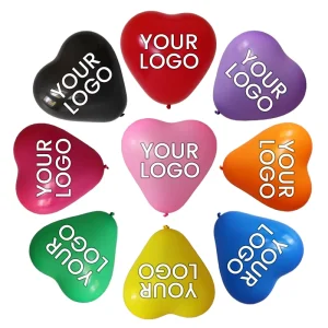 12inch Heart Shape Custom Advertising Logo Print Balloons Personalized Helium Party Wedding Anniversary Celebration Decoration