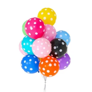 12inch Multicolor Custom Full Printing Latex Polka Dot Latex Balloons