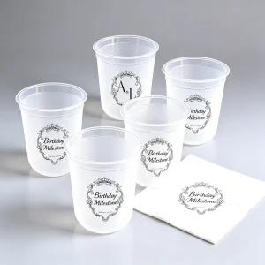 12oz 16oz Disposable Custom Logo Party Pp Drinking Hard Party Cups Frosted Transparent Reusable Hard Plastic Cup 500cc