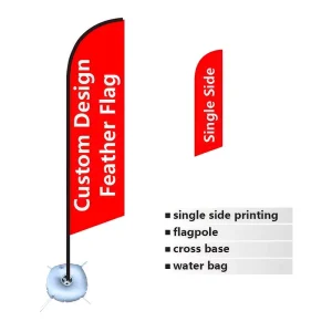 13 Feet Feather Flag Now Open Custom Printing Double Sided Banners
