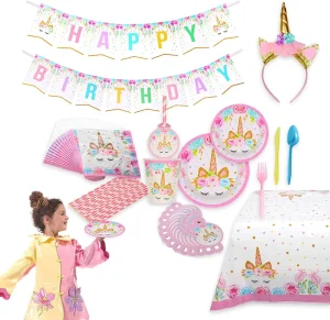 147 Pcs Birthday Party Supplies Decoration Unicorn Party Supply Party Supplies Decorations
