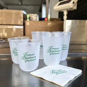 14oz 95 mm Disposable Transparent PET Plastic Cup for Cold Drinks and Coffee, Recyclable, with Lid, for Ice Drinks Wedding Cups