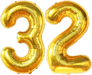16 32 40 Number 0 9 Foil Balloon Individually Card Packing Birthday Party Mylar Number Aluminum Foil Balloons