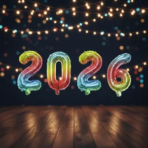 16 32 Inch Customized Color Large Number Foil Balloon Happy Newyear Digital Globos Party Decoration