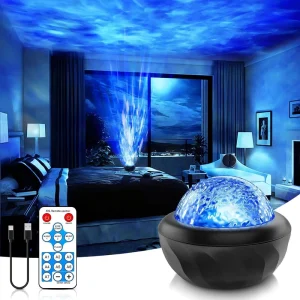 16-Color Dynamic Northern Aurora LED IP44 Rechargeable Indoor Night Light Wave Starry Sky Projection Christmas Smart
