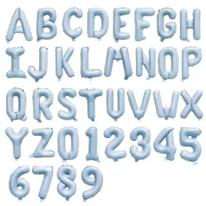 16 Inch 3D A Z Alphabet Plastic Thick 1 Color Thermal Transfer Printing Numbered Balloons for Adult Christmas Decoration