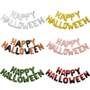 16 Inch Happy Halloween Letter Set Halloween Foil Balloon Wall Background Air Inflation Balloon Party Decorations