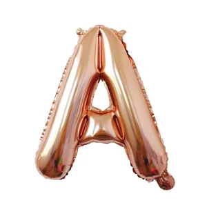 16 Inch Rose Gold Foil Balloon Small Letter English A Z Print Thick Disposable Wedding Room Decoration Party Balloons