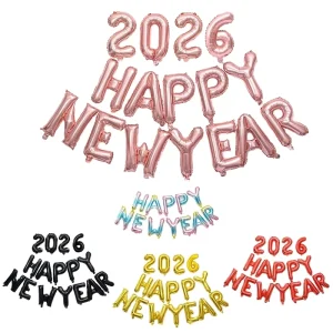 16 inch Happy New Year Aluminum Foil Balloon New Year Scene Decoration