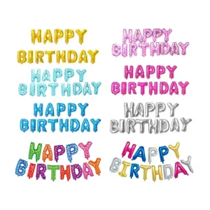 16 inch Party Decoration Supplies Air Helium Balloon Decorative Happy Birthday Foil Aluminum Balloon Set for Birthday