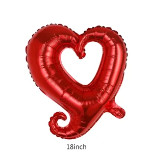 18 Inch 32 Inch Heart Aluminum Foil Balloons for Valentine’s Day & Birthday & Weddings Party Decoration Party Supplies