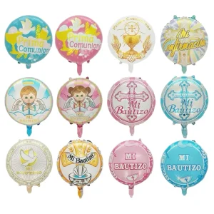 18 Inch Baptism Communion Aluminum Foil Ball Party Balloons Festival Floating Easter Atmosphere