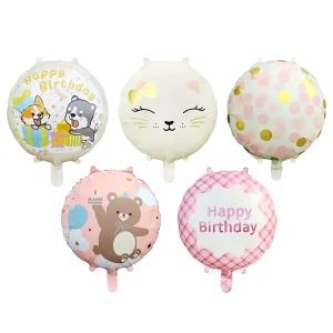 18 Inch Eco Friendly Durable Recyclable Gravure Printed Matte Aluminum Film Balloon New Year Birthday Thanksgiving Valentine’s