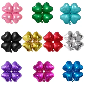 18 Inch Four Leaf Clover Flower Aluminum Foil Balloons Wreath Arch for Wedding Valentine’s Day Party Decorations