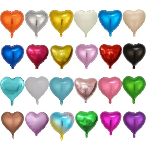18 Inch Heart Shape Aluminum Film Balloon Set for Christmas Birthday Wedding Parties