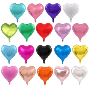 18 Inch Heart-shaped Aluminum Film Foil Balloon for Birthday Wedding Party Festival Decorations