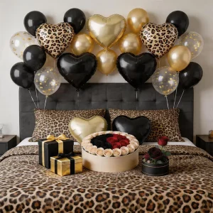 18 Inch Leopard Print Aluminum Foil Balloon Set for Party Decoration