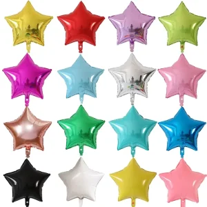 18 Inch Pink Red Silver Star Pentagram Foil Balloons Colorful Helium Party Balloons for Christmas Party Supplies Air Globos
