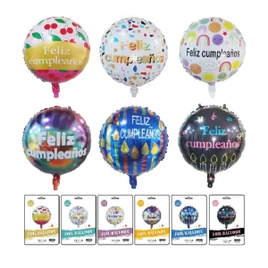 18 Inch Round Ball English Foil Balloons Christmas Halloween Festival Party Decorations Custom Aluminum Balloon with Handle