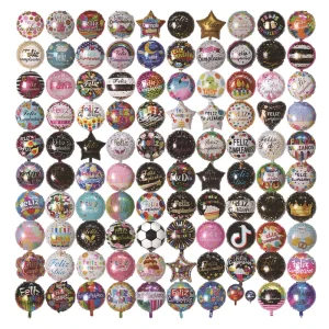 18 Inch Round Birthday Happy Aluminum Foil Balloon Birthday Wedding Decoration Celebration