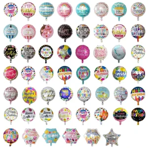 18 Inch Round Star Heart Foil Balloons for Party Decoration Graduation Valentine’s Day Birthday Globos