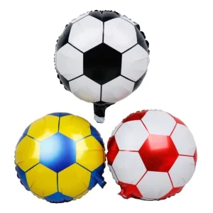 18 Inch Soccer Ball Balloons Aluminum Foil and Mylar Balloon Football Balloons for Summer Party & Birthday Decorations