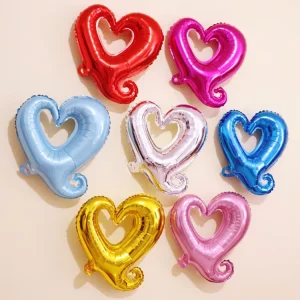 18 Inch Thick Heart shaped Foil Balloons Floating Helium Glossy Printing Mother’s Day Valentine’s Day Birthday Party Decoration