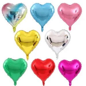 18 Inch Wedding Birthday Party & Valentine’s Day Decorations Party Supplies Heart Shape Foil Balloons