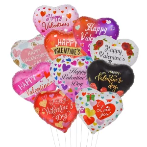 18 Inches Heart Valentine’s Day Foil Balloons Happy Valentine’s Day Decorations Love Globos Gifts