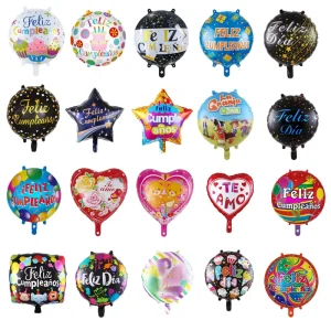 18 inch Round Spanish Birthday Balloons Spanish Happy Farm Ranch Animal Foil Balloons
