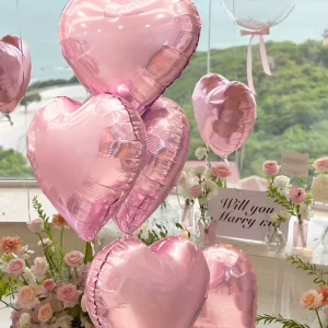 18 inch Star and Heart Foil Balloons for Qixi Festival Valentine’s Day Graduation Birthday Parties and Mall Balloon Releases