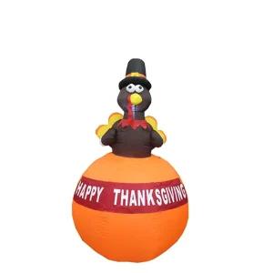 180cm Thanksgiving Turkey on the Pumpkin Decoration Outdoor Decorative Garden Halloween Cute Interesting
