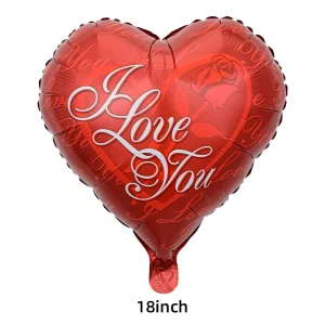 18inch Heart I love You Aluminium Foil Balloons Wedding Happy Valentine’s Day Birthday Party Decoration Globos Helium Balloon