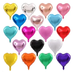 18inch Heart Shaped Aluminum Film Balloon for Birthday Party Wedding Party Valentine’s Day Decoration