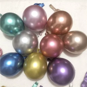 18inch Thick Chrome Metal Latex Factory Custom Glossy Latex Metal Balloon Happy Birthday Party Decoration Metal Ballon