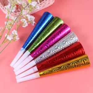 18pcs Plastic Cheerleading Props for Ramadan Party Noisemakers Birthday Whistles Cartoon Dragon Musical Blowouts Blowing Whistle
