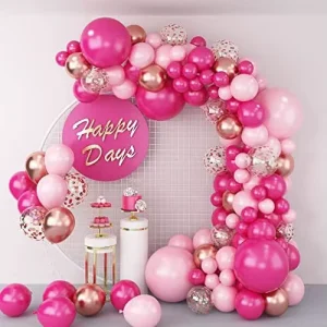 18th Happy Birthday Purple Pink Kids Balloon Garland Arch Kits Latex Balloons Party Decorations Theme Arrangement Set Birthday
