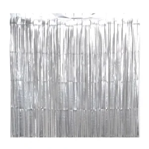 1m*2m Merry Christmas Wedding Birthday Party Decor Laser Metallic Silver Gold Tinsel Aluminum Foil Fringe Rain Curtain Banner