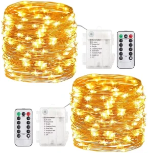 1m 5m 10m 20m 8 Mode Tree Decoration Flexible Copper Wire Christmas Xmas Led Warm String Lights Outdoor Decoration