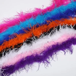 1ply 20ply Decorative Ostrich Feather Boa for Dress Dyed Natural Pattern for Wedding Festival Carnival Decorations