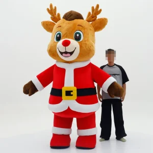 2 2.6m Inflatable Christmas Deer Costume for Adults Festival Entertainment Mascot Outfit
