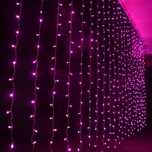 2* 5m 1000LED Weatherproof IP67 Lights LED Curtain With T Socket Rubber Wire Backdrop LED Icicle Light Outdoor Decoration