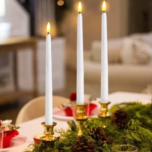 2.2*28 Battery Powered Flameless LED Candles Acrylic Candelabra Centerpiece Wedding Halloween Home Decor